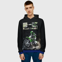 Мужская толстовка 3D Kawasaky cross - фото 2