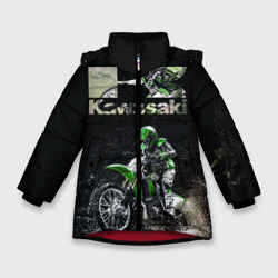 Зимняя куртка для девочек 3D Kawasaky cross