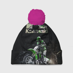 Шапка 3D c помпоном Kawasaky cross