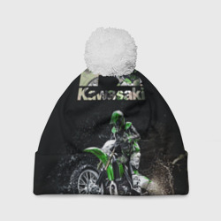 Шапка 3D c помпоном Kawasaky cross