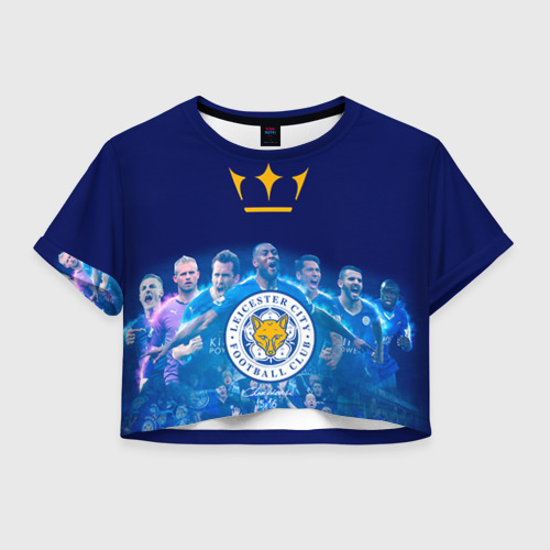 Женская футболка Crop-top 3D FC Leicester. Vardi, цвет 3D печать