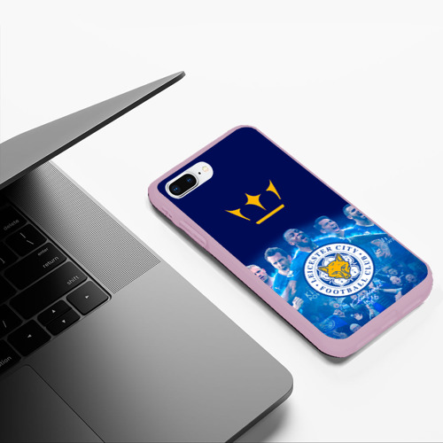 Чехол для iPhone 7Plus/8 Plus матовый FC Leicester. Vardi, цвет розовый - фото 5