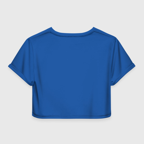 Женская футболка Crop-top 3D FC Leicester, цвет 3D печать - фото 2