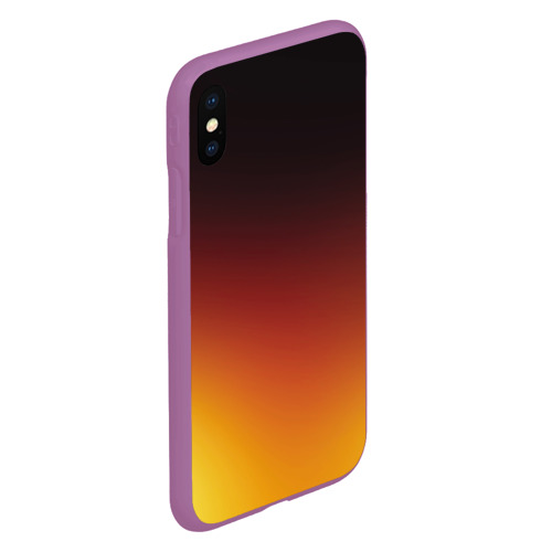 Чехол для iPhone XS Max матовый Градиент, цвет фиолетовый - фото 3