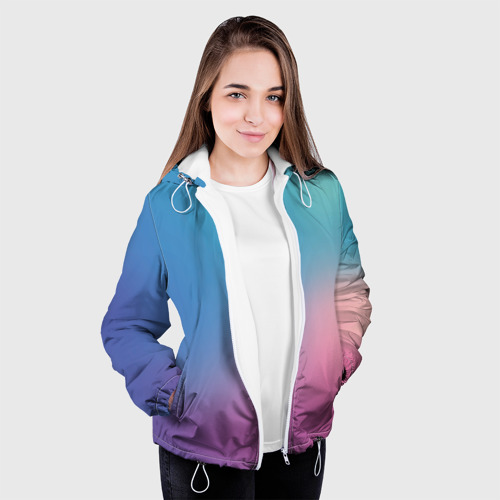Женская куртка 3D Градиент, цвет белый - фото 4