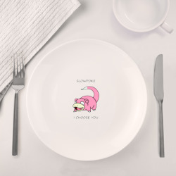 Набор: тарелка + кружка Slowepoke i choose you - фото 2