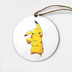 Деревянная игрушка круг Пикачу