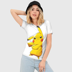 Женская футболка 3D Slim Пикачу - фото 2