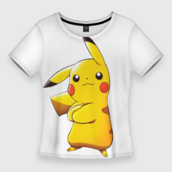 Женская футболка 3D Slim Пикачу