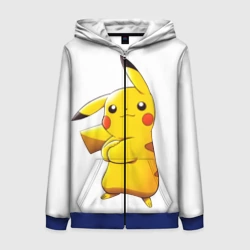 Женская толстовка 3D на молнии Пикачу