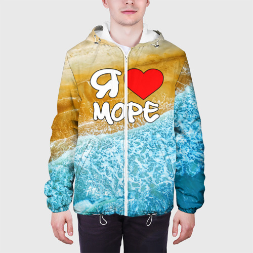 Мужская куртка 3D Я люблю море, цвет 3D печать - фото 4