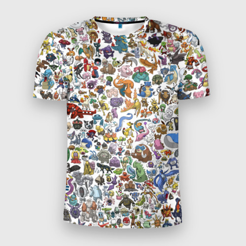 Мужская футболка 3D Slim Покемоны, цвет 3D печать