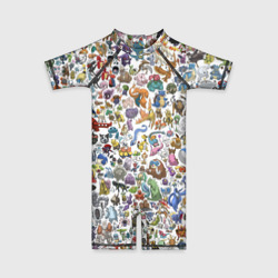 Детский купальный костюм 3D Покемоны