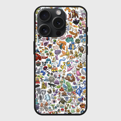 Чехол силиконовый для Apple iPhone 15 Pro матовый Покемоны