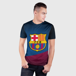 Мужская футболка 3D Slim ФК Барселона - фото 2