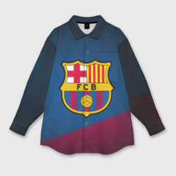 Женская рубашка oversize 3D ФК Барселона