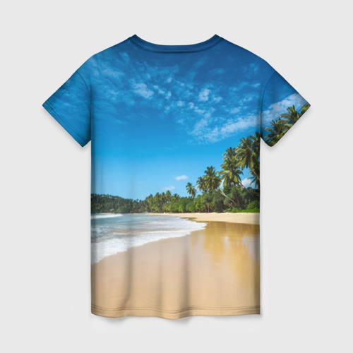 Женская футболка 3D Шикарный пляж, цвет 3D печать - фото 2