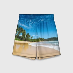 Детские спортивные шорты 3D Шикарный пляж
