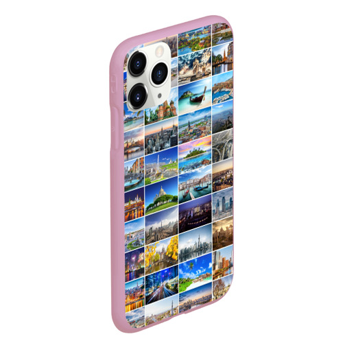 Чехол для iPhone 11 Pro Max матовый Мир путешествий, цвет розовый - фото 3
