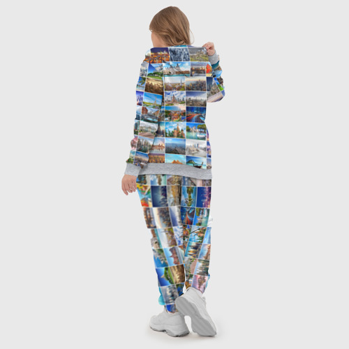 Женский костюм 3D Мир путешествий, цвет меланж - фото 6