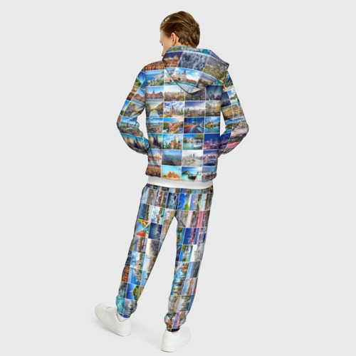 Мужской костюм 3D Мир путешествий, цвет белый - фото 4