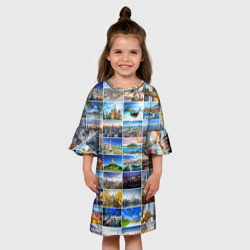 Детское платье 3D Мир путешествий - фото 2