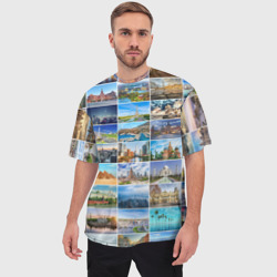 Мужская футболка oversize 3D Достопримечательности планеты - фото 2