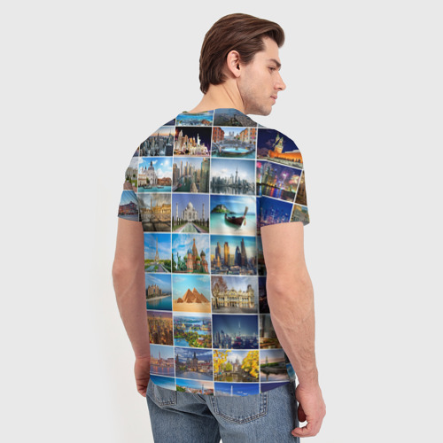 Мужская футболка 3D с принтом Достопримечательности планеты, вид сзади #2