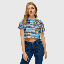 Женская футболка Crop-top 3D Достопримечательности планеты - фото 2