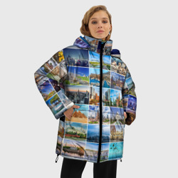 Женская зимняя куртка Oversize Достопримечательности планеты - фото 2