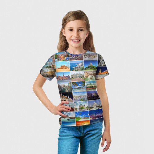 Детская футболка 3D Путешественник, цвет 3D печать - фото 5