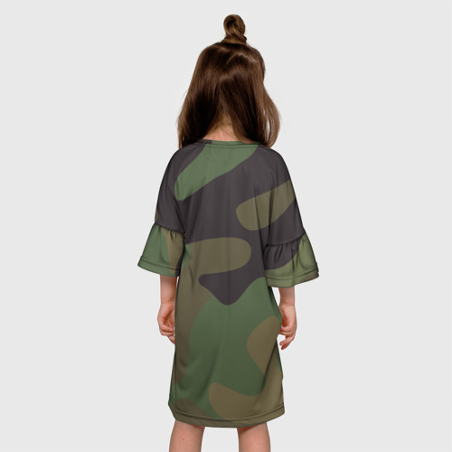 Детское платье 3D Камуфляж (хаки), цвет 3D печать - фото 5
