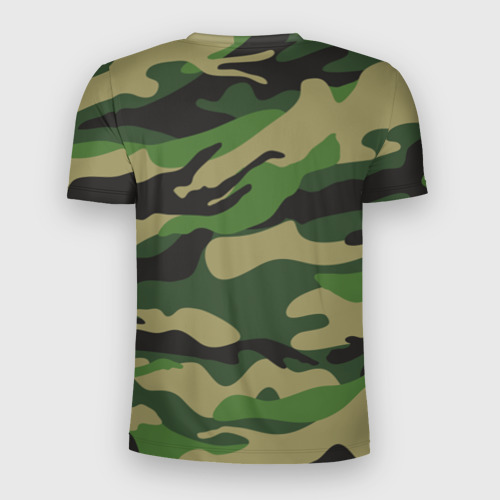 Мужская футболка 3D Slim Лесной камуфляж, цвет 3D печать - фото 2