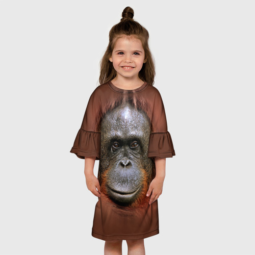 Детское платье 3D Обезьяна, цвет 3D печать - фото 4