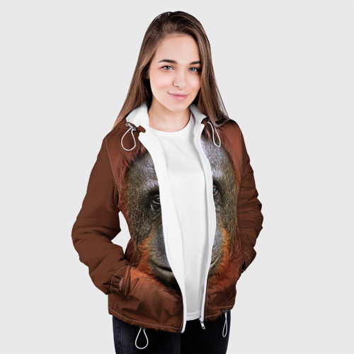 Женская куртка 3D Обезьяна, цвет белый - фото 4