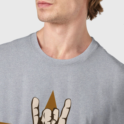 Мужская футболка хлопок Rockstar, цвет меланж - фото 6