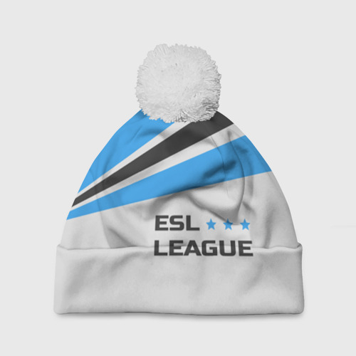 Шапка 3D c помпоном ESL league, цвет 3D печать