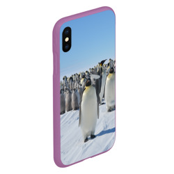 Чехол для iPhone XS Max матовый Пингвины - фото 2