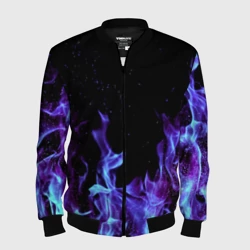 Мужской бомбер 3D Синий огонь