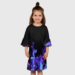 Детское платье 3D Синий огонь - фото 2