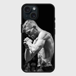 Чехол силиконовый для Apple iPhone 15 матовый Конор Макгрегор 10