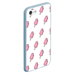 Чехол для iPhone 5/5S матовый Мороженое розовое - фото 2