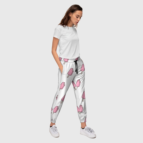 Женские брюки 3D Мороженое розовое - фото 5