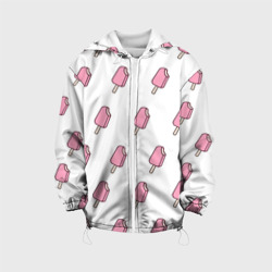 Детская куртка 3D Мороженое розовое