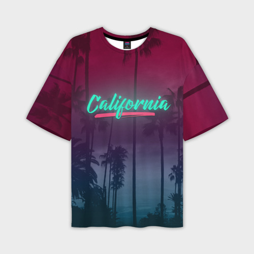 Мужская футболка oversize 3D California, цвет 3D печать