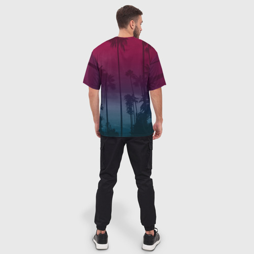 Мужская футболка oversize 3D California, цвет 3D печать - фото 4