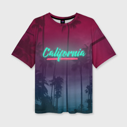 Женская футболка oversize 3D California