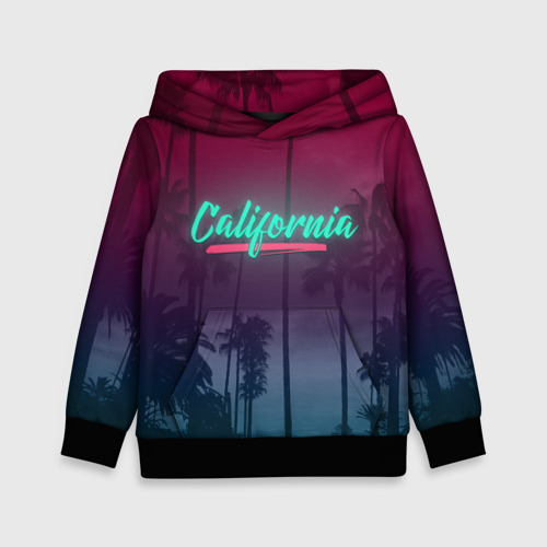 Детская толстовка 3D California, цвет черный