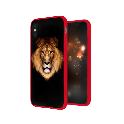 Чехол для Apple iPhone X силиконовый глянцевый Лев Фото 01 Чехол для Apple iPhone X силиконовый глянцевый Лев Фото 01