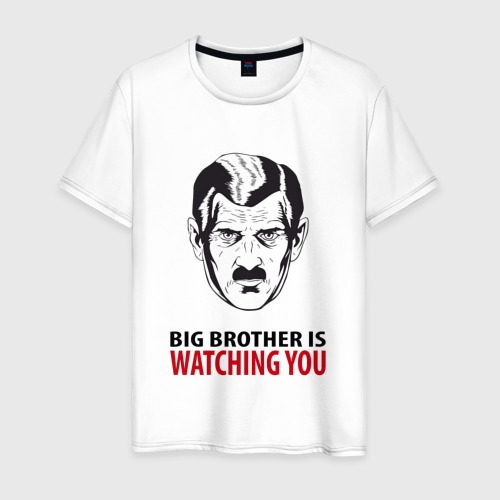 Мужская футболка хлопок Big Brother is watching you, цвет белый